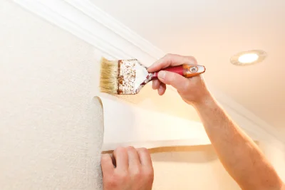 Pose de papier peint à Biozat — revêtements muraux et toiles de verre